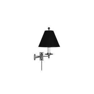 Chart House Dorchester Swing Arm Wall Lamp in Bronze Silk Crown Shade 