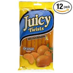 Kennys Candy Juicy Orange Juicy Twists, 9 Ounce Packages (Pack of 12 