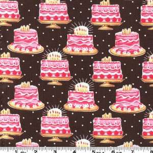  45 Wide Michael Miller Cakes Chocolate Fabric By The 