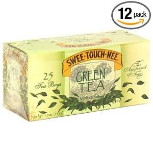 Swee Touch Nee Tea, Green Tea, 25 Bags (Pack of 12)  