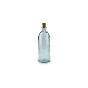  Recycled Glass Old Fashioned Peasant Bottle with Cork   9 