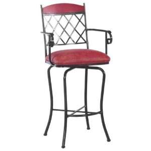   Swivel Bar Stool with Arms Material   Faux Suede Black