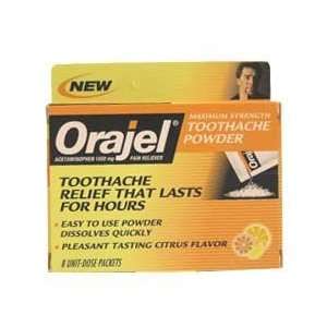 Orajel Maximum Strength Toothache Powder With Citrus Flavor   1000MG 
