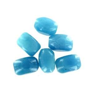  Bulk Pack of 48   18MM Blue Faceted Oval Stone Bead (Each) By Bulk 