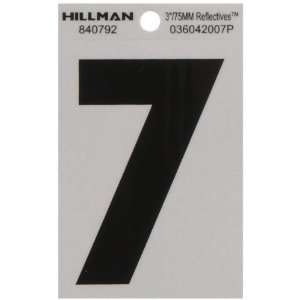  The Hillman Group 840792 3 Inch Black on Silver Reflective 