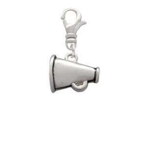  Small Silver Megaphone Clip On Charm Arts, Crafts 