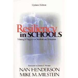    Resiliency in Schools Nan/ Milstein, Mike M. Henderson Books