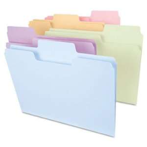 Smead 11961   SuperTab File Folders, 1/3 Cut Top Tab, Letter, Assorted 