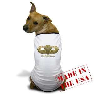   Airborne Army Wings Military Dog T Shirt by 