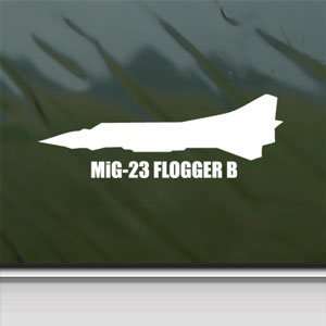 MiG 23 FLOGGER B White Sticker Military Soldier Laptop Vinyl White 