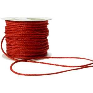   May Arts 1/8 Inch Wide Ribbon, Red Burlap Cord Arts, Crafts & Sewing