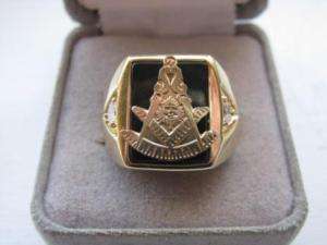 Superb New Masonic Masons Crest Gold Ring  