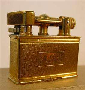 1930s Parker/Dunhill Gold Plated Beacon Cigarette Lighter  