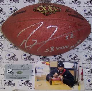 RAY LEWIS SIGNED OFFICIAL WILSON SUPER BOWL XXXV LEATHER FOOTBALL SB 