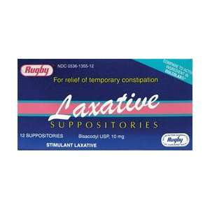 Laxative Suppositories Bisacodyl 12 Ct by Rugby