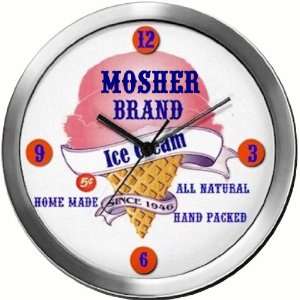  MOSHER 14 Inch Ice Cream Metal Clock Quartz Movement 