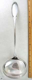 AMERICAN COIN SILVER BEAD PATTERN PUNCH LADLE c1850  