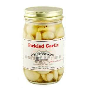 Bylers Relish House Homemade Amish Country Pickled Garlic 16 oz 