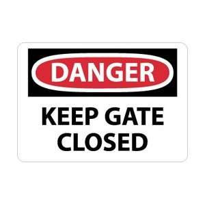 D565AB   Danger, Keep Gate Closed, 10 X 14, .040 Aluminum  