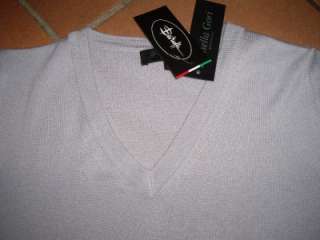 NWT BRUNELLA GORI Wool V neck Sweater MADE IN ITALY  M  