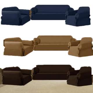 PC Luxury Micro Suede New Sofa + Loveseat + Chair Slip Cover Couch 7 