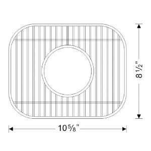 Wells Sinkware Stainless Steel Sink Bottom Grid, 10 5/8 inch W x 8 1/2 