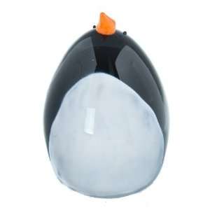  Caithness Medium Penguin Black & White Glass Paperweight 