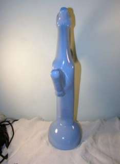 Art Deco Stylized 21 Tall Blue Gazelle Figure  