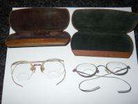   of 1/10 12k GF vintage gold wire rim eyeglasses one half frame  