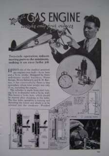 HowTo Build 2cycle 4oz MODEL AIRPLANE GAS ENGINE Rare 1937 EZ LATHE 