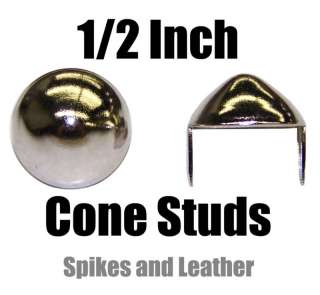 100 US 77 1/2 Cone Studs Spikes Conical Stud Spots USA  