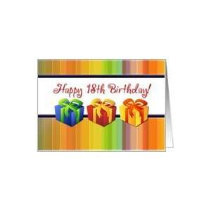  Happy 18th Birthday   Colorful Gifts Card Toys & Games