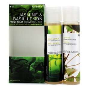 Korres Jasmine & Basil Lemon Fresh Fruit Shower Gel Duo (Exp. Date 11 
