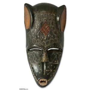 Congolese wood mask, Laku Initiate