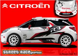 Citroen DS3 R3 full rally graphics stickers decals  