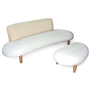  Noguchi Style Petite Free Form Sofa & Ottoman
