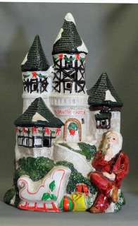 Vintage Lighted Santas Castle Brinns Ceramic Holiday Christmas 