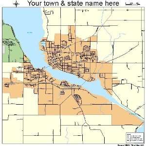  Street & Road Map of Sturgeon Bay, Wisconsin WI   Printed 