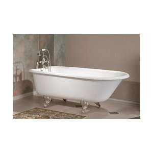  Cheviot 68 Inches Classic Cast Iron White Clawfoot Tub 