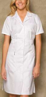 NWT Dickies Medical Uniform Button Front WHITE Nurses Uniform Dress 