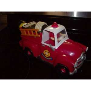  m&m Firetruck Candy Dispenser with Red and Yellow m&m 