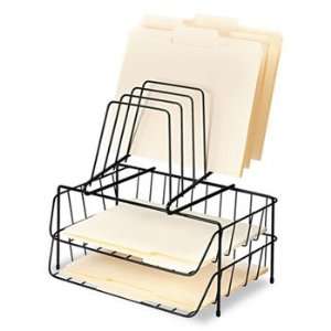 Bankers Box Double Tray with Step File, Eight Sections, Wire, 13 7/8 x 