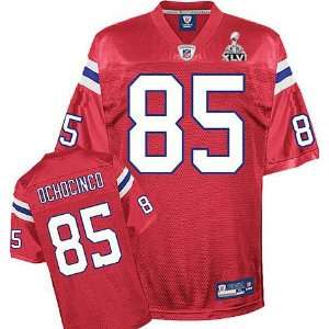  2012 Super Bowl Patriots #85 Ochocinco red jerseys size 48 
