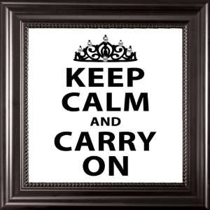  Keep Calm and Carry On   Framed Glass Sentiments
