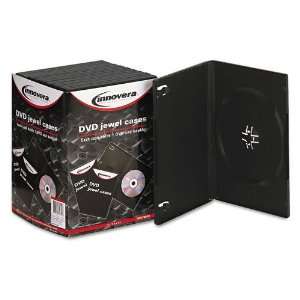  Innovera® Standard DVD Storage Case, Black, 10 Cases per 