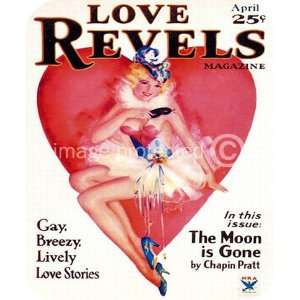  Moon is Gone Love Revels Pinup Girl Vintage Art MOUSE PAD 