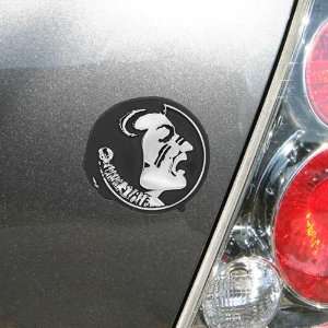   State Seminoles (FSU) Silver Osceola Head Vehicle Emblem Automotive