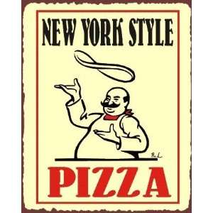  New York Pizza Vintage Metal Art Italian Pizzeria Retro 