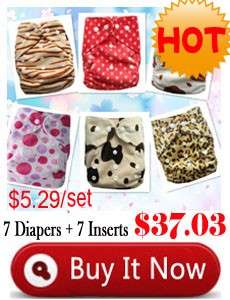 Multicolor 1 PC One Size Adjustable Reusable Baby Cloth Diaper Nappies 
