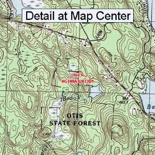 USGS Topographic Quadrangle Map   Otis R, Massachusetts (Folded 